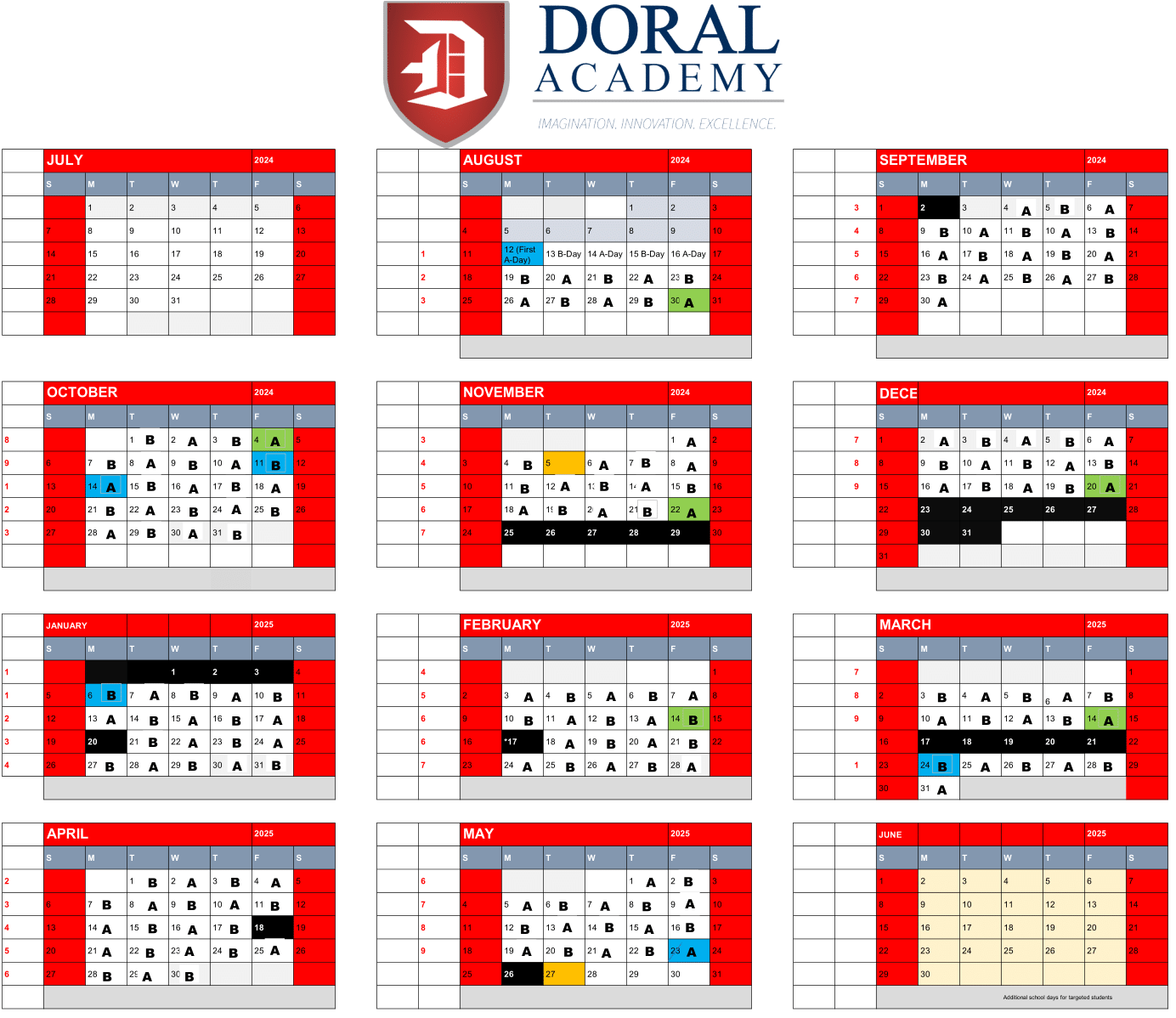 Doral Academy 2026 Calendar Innovative Outstanding Superior